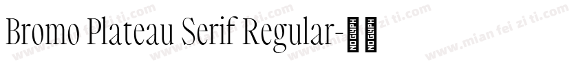 Bromo Plateau Serif Regular字体转换